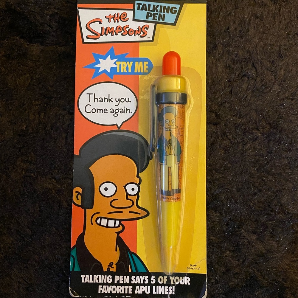 The Simpsons Apu talking pen